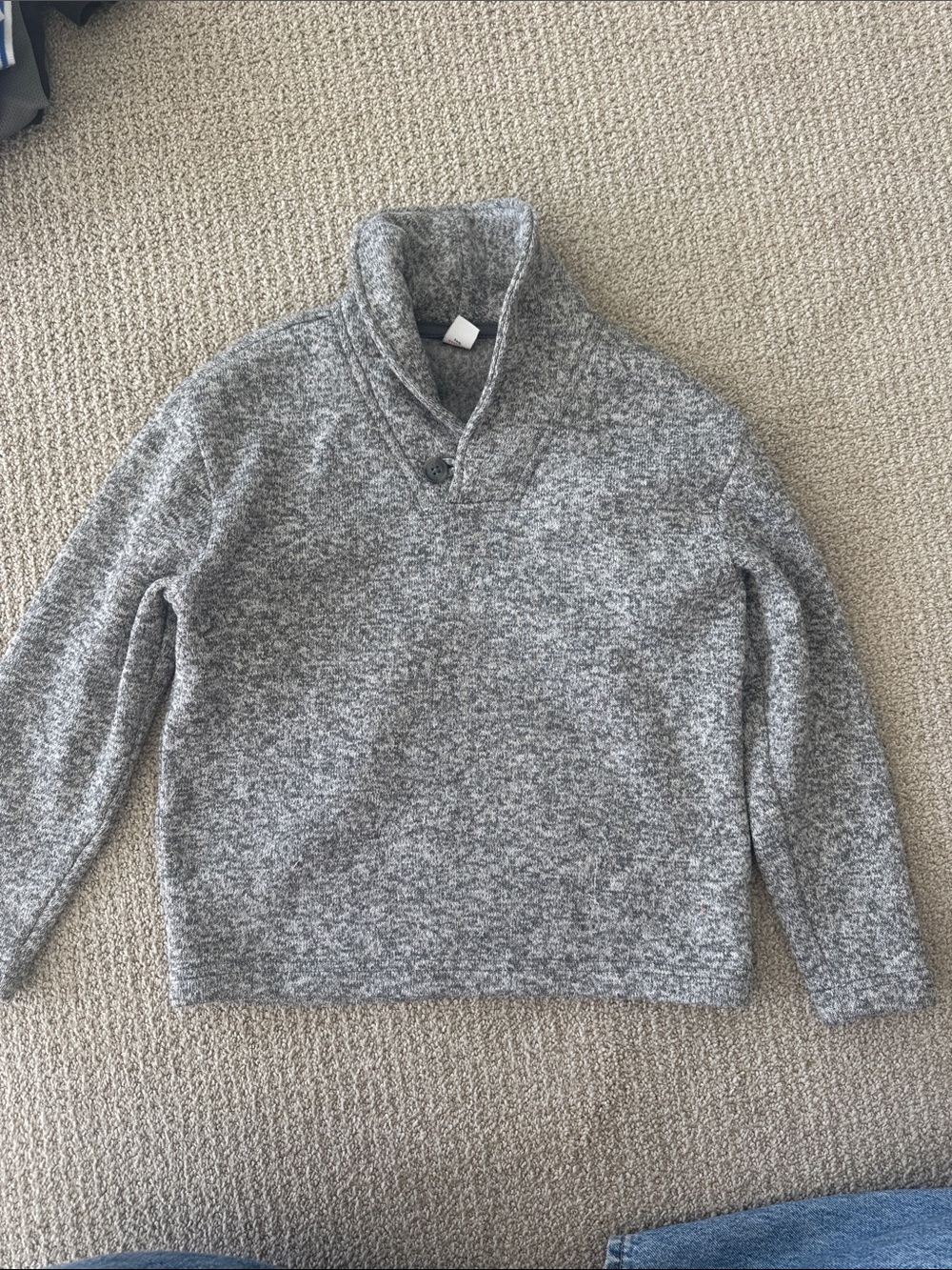 Old Navy Boys Gray Collared Button Pullover Sweater